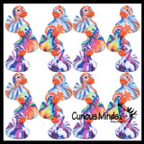 Regular 2" Tie Dye Print Rubber Ducks - Rubber Duckies - Cute Novelty Prize Reward Giveaway