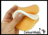 Jumbo Squishy Mochi Cookie - Sticky and Gummy Squish Toy Peeler Peeling Fidget