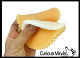 Jumbo Squishy Mochi Cookie - Sticky and Gummy Squish Toy Peeler Peeling Fidget