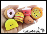 NEW - Fast Food Junk Mochi Squishy - Kawaii -  Cute Individually Wrapped Toys - Sensory, Stress, Fidget Party Favor Toy