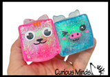 Sugar Animal Cube Ball - Thick Glue/Gel Syrup Molasses Stretch Ball - Ultra Squishy and Moldable Slow Rise Relaxing Sensory Fidget Stress Toy Square