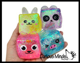 Sugar Animal Cube Ball - Thick Glue/Gel Syrup Molasses Stretch Ball - Ultra Squishy and Moldable Slow Rise Relaxing Sensory Fidget Stress Toy Square