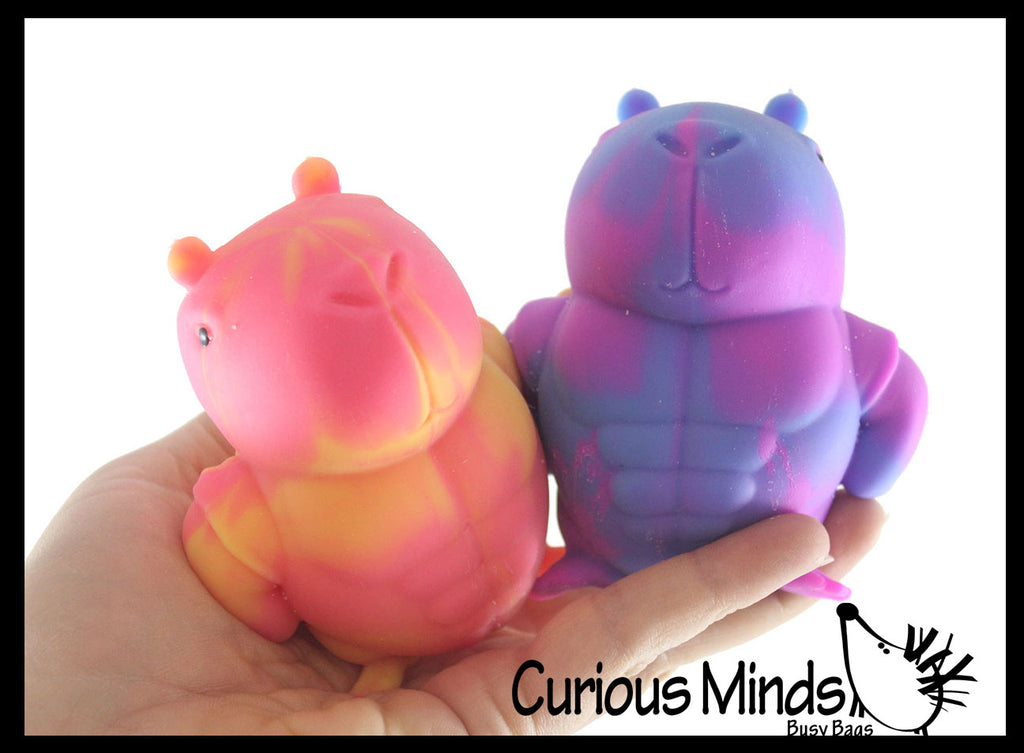 Sand Filled Stretchy Muscular Capybara Animals - Funny Muscle Man Sensory Fidget Toy Bodybuilder
