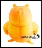 Sand Filled Stretchy Muscular Capybara Animals - Funny Muscle Man Sensory Fidget Toy Bodybuilder