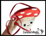 Mushroom Purse Crossover Bag Zipper Cute Soft Zipper