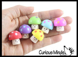 Adorable Soft Mushroom Toppers - Cute School Supply Gift - Desk Pet - Collectible Figurine