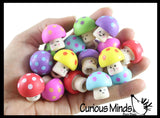 Adorable Soft Mushroom Toppers - Cute School Supply Gift - Desk Pet - Collectible Figurine