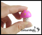 Adorable Soft Mushroom Toppers - Cute School Supply Gift - Desk Pet - Collectible Figurine