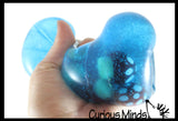 Jumbo Mushroom Water Filled Tube Snake Stress Toy - Squishy Slippery Wiggler Sensory Fidget Ball