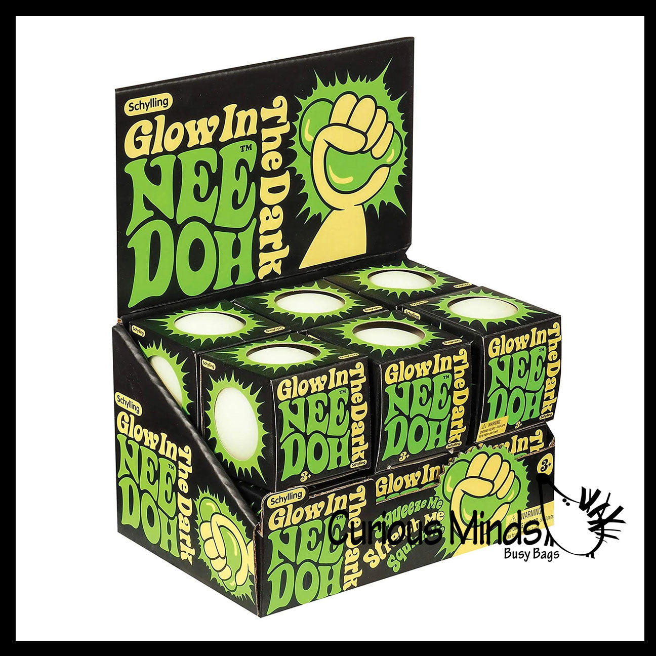NeeDoh Glow In The Dark Light Activated Soft Doh Filled Stretch Ball NeeDoh Glow In The Dark Light Activated Soft Doh Filled Stretch Ball