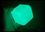 NeeDoh Glow Nice Cube Ice Sugar Ball - Glows in the Dark - Thick Glue/Gel Stretch Ball - Ultra Squishy and Moldable Slow Rise Relaxing Sensory Fidget Stress Toy Nee doh