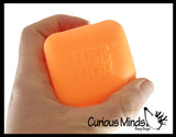 NeeDoh Glow Nice Cube Ice Sugar Ball - Glows in the Dark - Thick Glue/Gel Stretch Ball - Ultra Squishy and Moldable Slow Rise Relaxing Sensory Fidget Stress Toy Nee doh