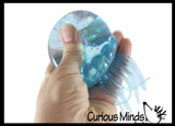 NeeDoh Jelly Squish Jellyfish Sugar Ball - Thick Glue/Gel Stretch Ball - Ultra Squishy and Moldable Slow Rise Relaxing Sensory Fidget Stress Toy Nee doh