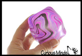 NeeDoh Swirl Nice Cube Ice Sugar Ball - Thick Glue/Gel Stretch Ball - Ultra Squishy and Moldable Slow Rise Relaxing Sensory Fidget Stress Toy Nee doh