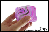 NeeDoh Swirl Nice Cube Ice Sugar Ball - Thick Glue/Gel Stretch Ball - Ultra Squishy and Moldable Slow Rise Relaxing Sensory Fidget Stress Toy Nee doh