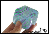 NeeDoh Swirl Nice Cube Ice Sugar Ball - Thick Glue/Gel Stretch Ball - Ultra Squishy and Moldable Slow Rise Relaxing Sensory Fidget Stress Toy Nee doh