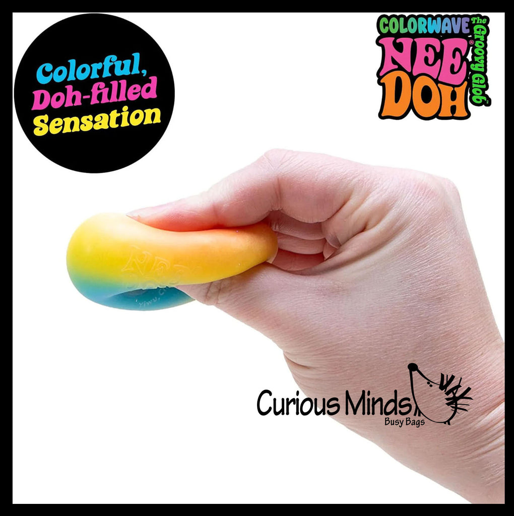 IN STOCK - NeeDoh Assorted Teenie Tiny Nee-Doh Soft Doh Filled Stretch Ball - (Colorwave, Crunchy, Glitter)