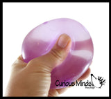NeeDoh Nice Cube Ice Sugar Ball - Thick Glue/Gel Stretch Ball - Ultra Squishy and Moldable Slow Rise Relaxing Sensory Fidget Stress Toy Nee doh