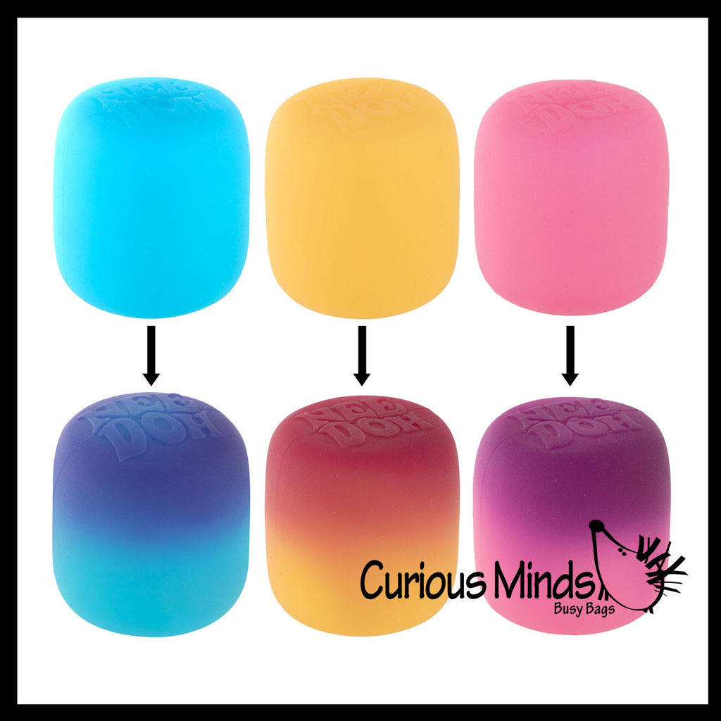 NEW - NeeDoh Mello Mallo Soft Doh Filled Stretch Ball - Ultra Squishy and Moldable Relaxing Sensory Fidget Stress Toy Nee Doh Color Change UV Sensitive