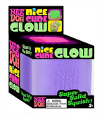 NeeDoh Glow Nice Cube Ice Sugar Ball - Glows in the Dark - Thick Glue/Gel Stretch Ball - Ultra Squishy and Moldable Slow Rise Relaxing Sensory Fidget Stress Toy Nee doh
