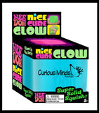NeeDoh Glow Nice Cube Ice Sugar Ball - Glows in the Dark - Thick Glue/Gel Stretch Ball - Ultra Squishy and Moldable Slow Rise Relaxing Sensory Fidget Stress Toy Nee doh