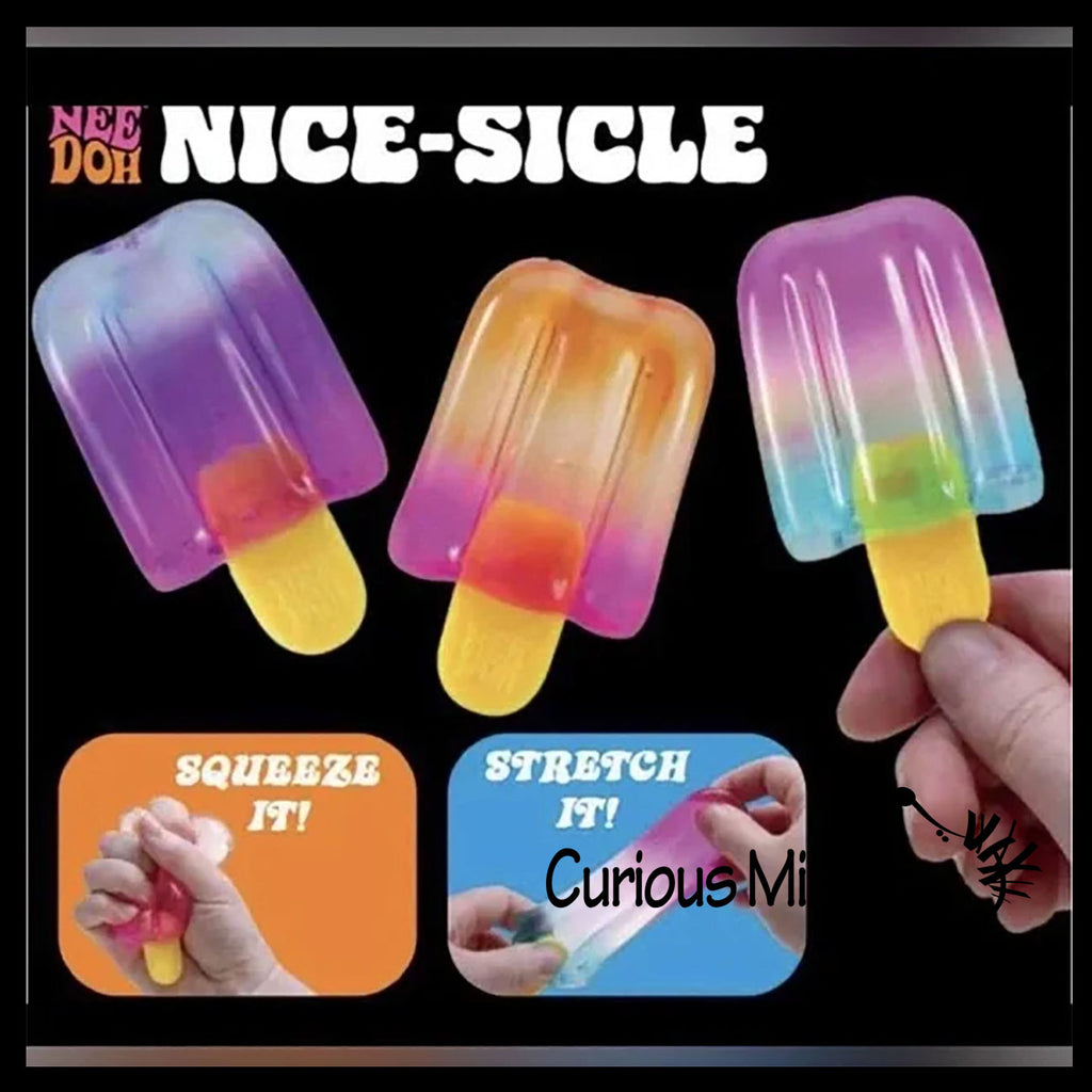 AVAILABLE EARLY APRIL - NeeDoh Popsicle Nice-sicle Sugar Ball - Thick Glue/Gel Stretch Ball - Ultra Squishy and Moldable Slow Rise Relaxing Sensory Fidget Stress Toy Nee doh