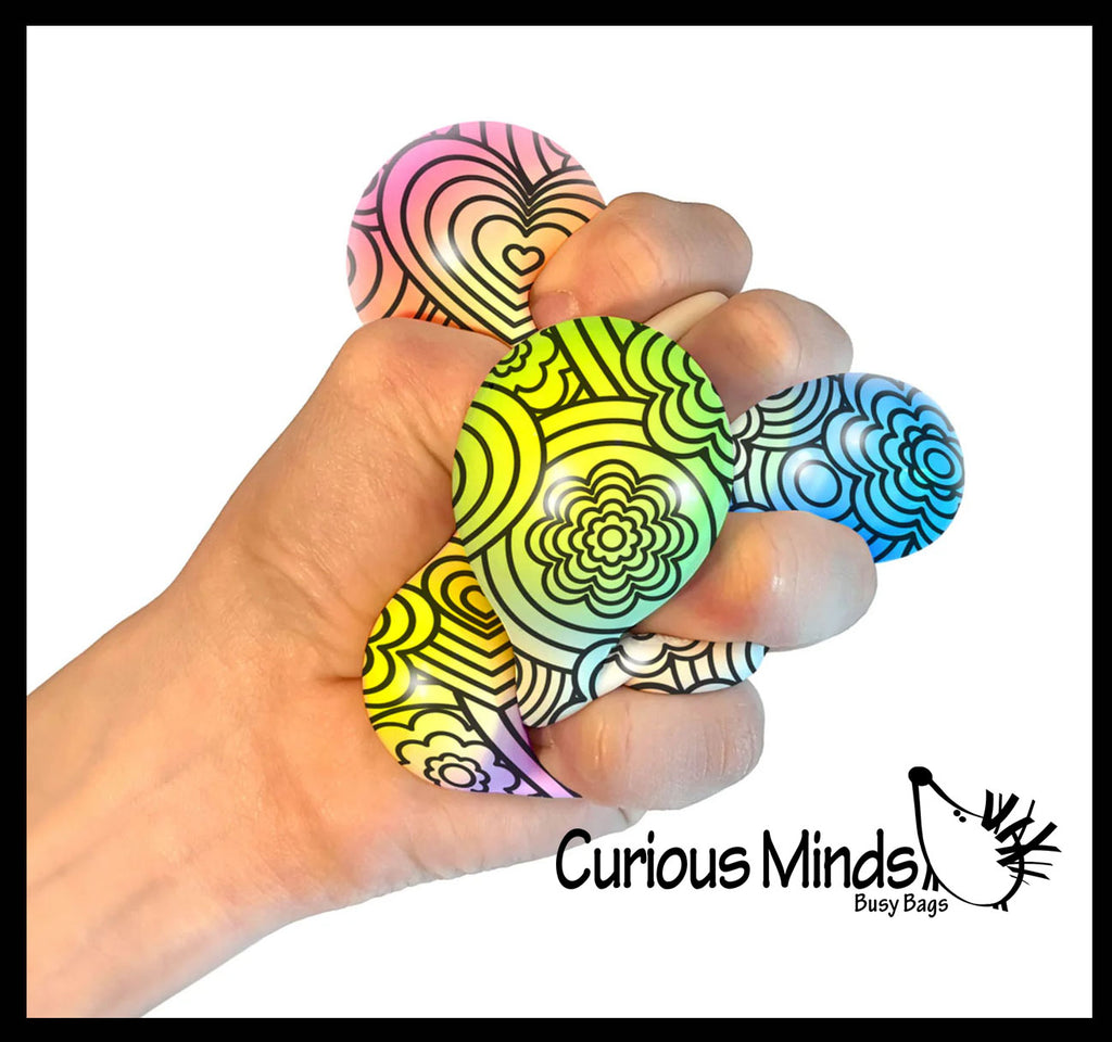 NeeDoh Press-Doh Blank Black and White Color Changing Soft Doh Filled Stretch Ball - Ultra Squishy and Moldable Relaxing Sensory Fidget Stress Toy Nee Doh