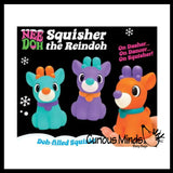 NeeDoh Squisher the Reindoh Reindeer Winter Christmas Stress Balls - Relaxing Sensory Fidget Stress Toy Nee Doh