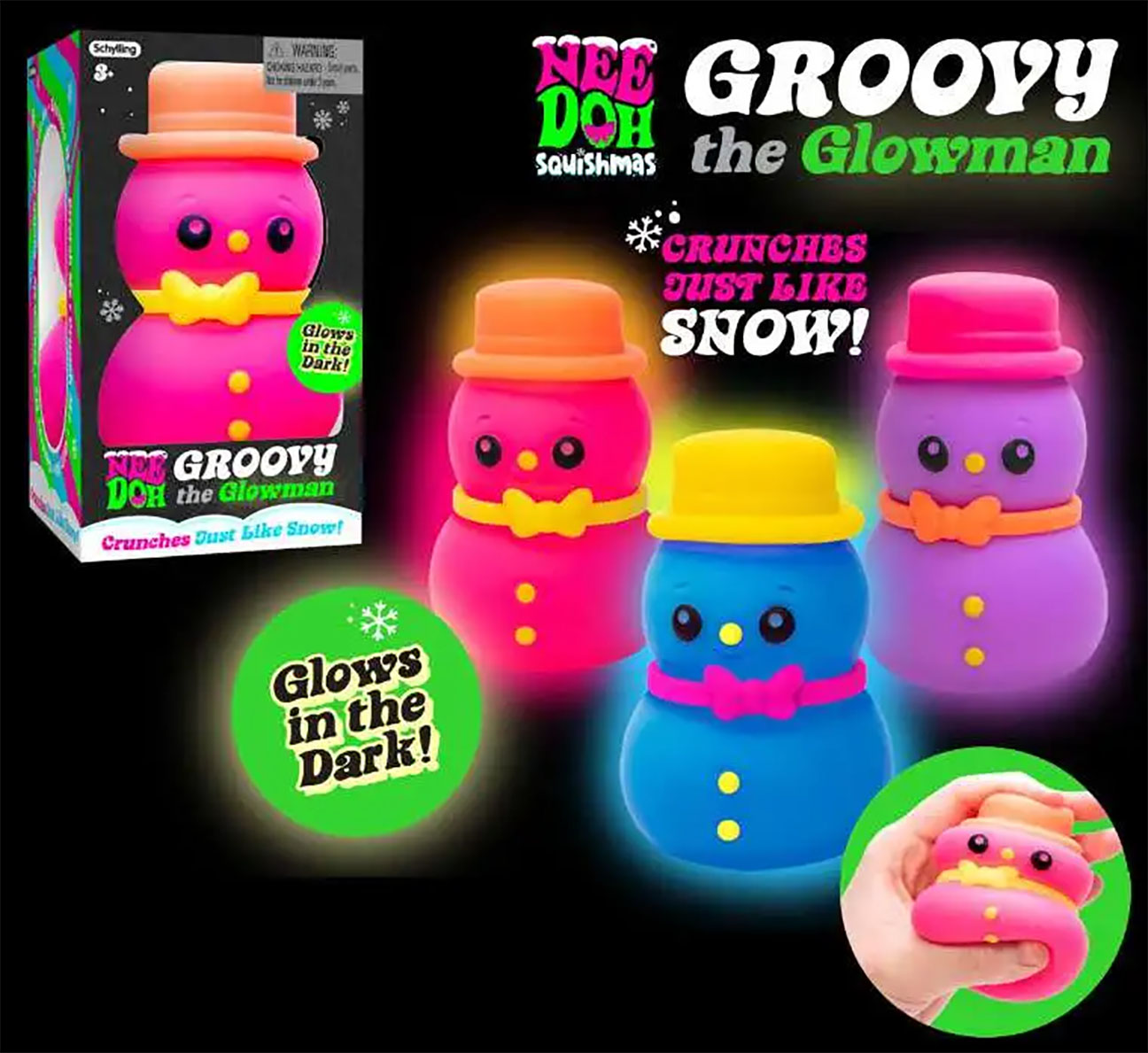 LAST CHANCE LIMITED STOCK Nee Doh Glowman Glow In Dark Snow Man last-chance-limited-stock-nee-doh-glowman-glow-in-dark-snow-man