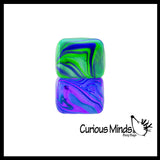 NeeDoh Swirl Nice Cube Ice Sugar Ball - Thick Glue/Gel Stretch Ball - Ultra Squishy and Moldable Slow Rise Relaxing Sensory Fidget Stress Toy Nee doh