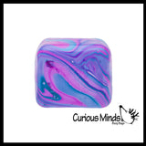 NeeDoh Swirl Nice Cube Ice Sugar Ball - Thick Glue/Gel Stretch Ball - Ultra Squishy and Moldable Slow Rise Relaxing Sensory Fidget Stress Toy Nee doh