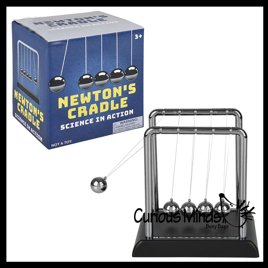 Newton's Cradle Desk Kinetic Fidget Toy - Clanking Balls - Physics