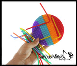 NEW - Noodle Board Fidget  Circle Double Sided - Press and Peel Noodles Sensory Toy