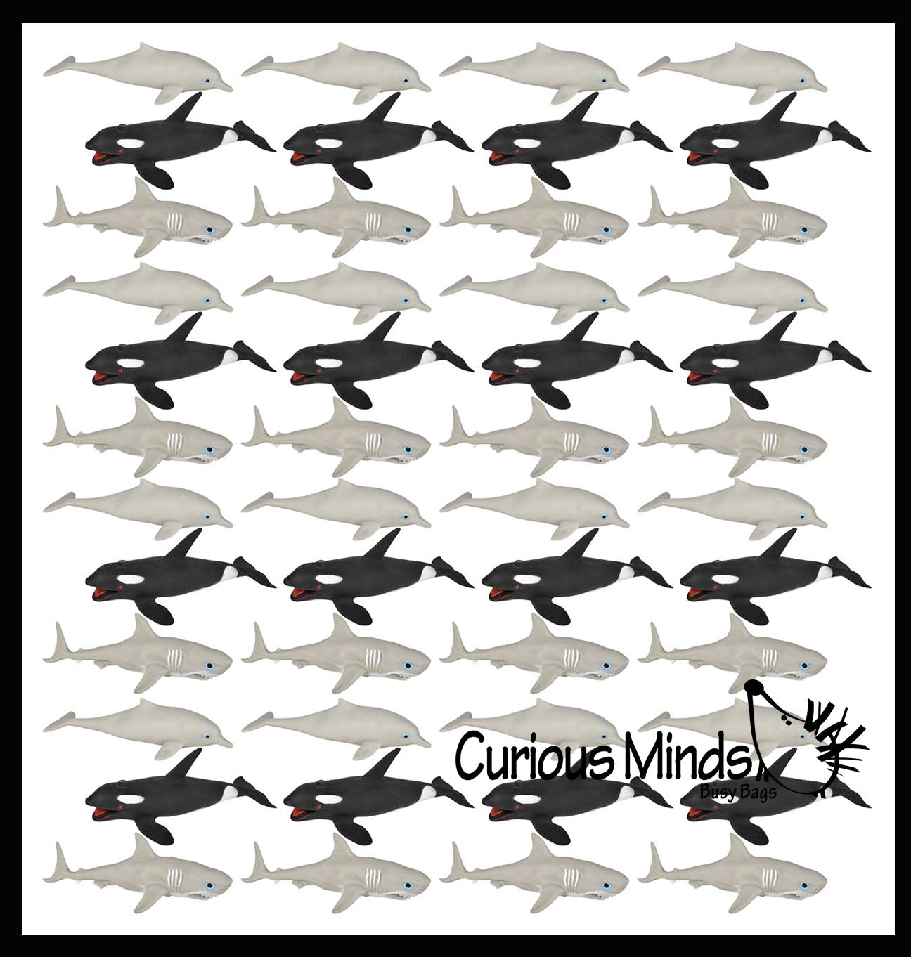 Adhd Orca Sand Filled Orca, Dolphin, Shark - Moldable Sensory, Stress, Squeeze F ...