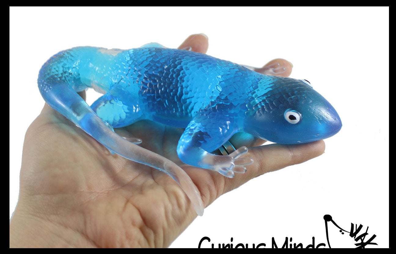 Lizard Fidget NEW - Jumbo Gooey Lizard Fidget Stress Toy - Large Gel Filled Sensory ...