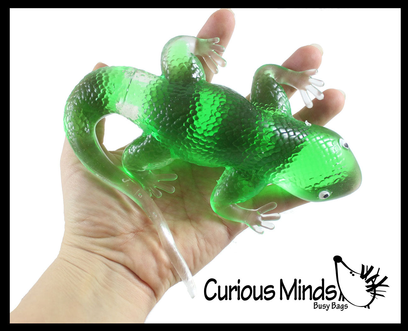Lizard Fidget Springy NEW - Jumbo Gooey Lizard Fidget Stress Toy - Large Gel Filled Sensory ...