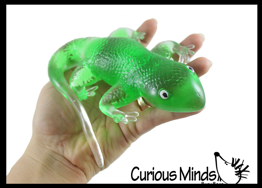 NEW - Jumbo Gooey Lizard Fidget Stress Toy - Large Gel Filled Sensory Toy Sugar