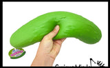 ORB Jumbo Doh Pickle Soft Slow Rise Fluff- Filled Squeeze Squishy Decompression Stress Balls - Sensory, Stress, Fidget Toy OT Huge Food