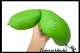 ORB Jumbo Doh Pickle Soft Slow Rise Fluff- Filled Squeeze Squishy Decompression Stress Balls - Sensory, Stress, Fidget Toy OT Huge Food