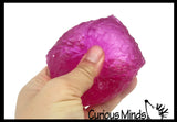 Orb Sugar Sugar Textured Ice Cube Ball - Thick Glue/Gel Stretch Ball - Ultra Squishy and Moldable Slow Rise Relaxing Sensory Fidget Stress Toy
