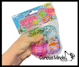 Orb Sugar Swaps Mini Animal Palls 4 Cube Ball Pack - Thick Glue/Gel Stretch Ball - Ultra Squishy and Moldable Slow Rise Relaxing Sensory Fidget Stress Toy