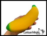 NEW - Large 9" Doh Banana ORB Easy Squeezy Fruit Soft Slow Rise Fluff- Filled Squeeze Squishy Decompression Stress Balls - Sensory, Stress, Fidget Toy OT Huge