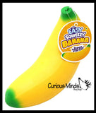 NEW - Large 9" Doh Banana ORB Easy Squeezy Fruit Soft Slow Rise Fluff- Filled Squeeze Squishy Decompression Stress Balls - Sensory, Stress, Fidget Toy OT Huge