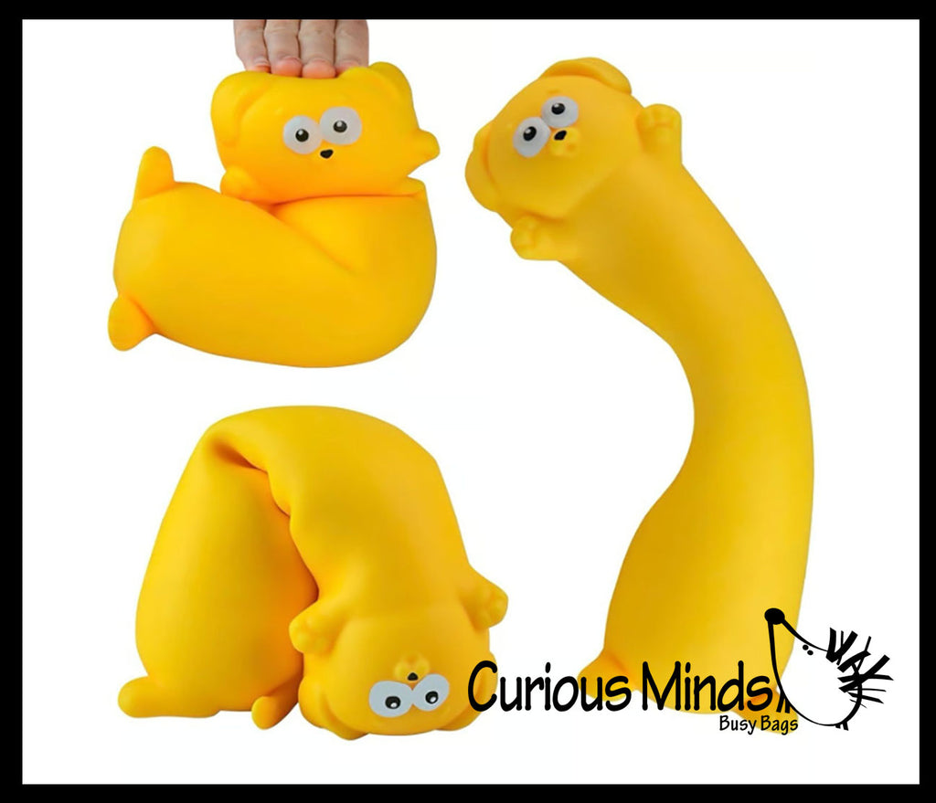 Squeezy Long Dog Puppy Doh Filled Squishy Squeeze Stress Ball Soft Doh Filling - Sensory, Fidget Toy