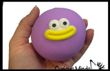 NEW - Orb Funny Face Ball - Squishy Squeeze Stress Ball Soft Doh Filling - Like Shaving Cream - Sensory, Fidget Toy