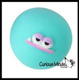 NEW - Orb Funny Face Ball - Squishy Squeeze Stress Ball Soft Doh Filling - Like Shaving Cream - Sensory, Fidget Toy
