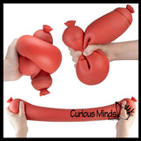 NEW - Jumbo Doh Sausage ORB Easy Squeezy Soft Slow Rise Fluff- Filled Squeeze Squishy Decompression Stress Balls - Sensory, Stress, Fidget Toy OT Huge
