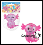 Orb Sugar Swaps Axolotl Big Ball - Thick Glue/Gel Stretch Ball - Ultra Squishy and Moldable Slow Rise Relaxing Sensory Fidget Stress Toy