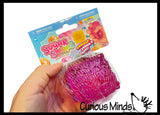 Orb Sugar Sugar Textured Ice Cube Ball - Thick Glue/Gel Stretch Ball - Ultra Squishy and Moldable Slow Rise Relaxing Sensory Fidget Stress Toy