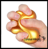 Orb Metallic Sugar Smooshies Ball - Thick Glue/Gel Stretch Ball - Ultra Squishy and Moldable Slow Rise Relaxing Sensory Fidget Stress Toy